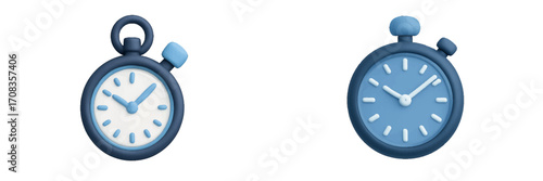 Stylish blue stopwatches showcase modern design for accuracy and elegance in timekeeping