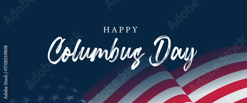 Happy Columbus day background banner Poster Post Design illustration