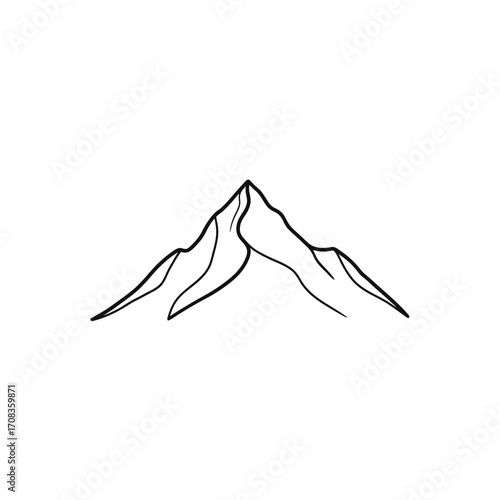 Simple Outline of a Mountain Peak