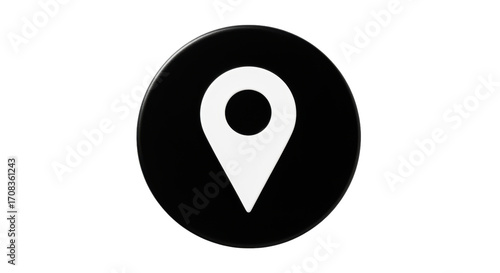Free Download Isolated map marker icon for navigation apps, location pin symbol, geolocalisation - GFXLoad