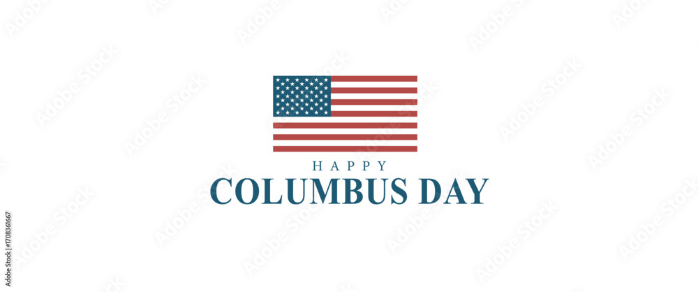 Happy Columbus day background banner Poster Post Design illustration