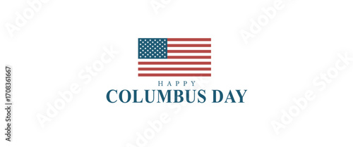 Happy Columbus day background banner Poster Post Design illustration
