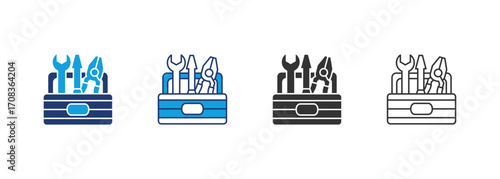 Tools Icon Set Multiple Style Collection