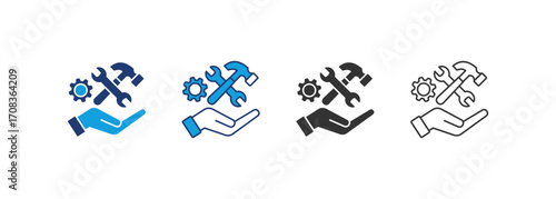 Support Icon Set Multiple Style Collection