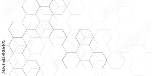 Technological white background. Linear drawing of cubes and squares. Abstraction. Vector illustration.