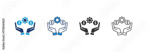 Asset Management Icon Set Multiple Style Collection