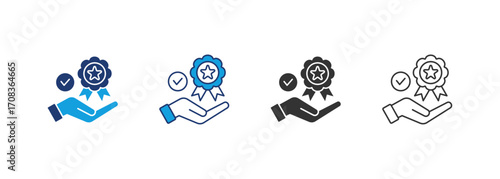 Quality Service Icon Set Multiple Style Collection