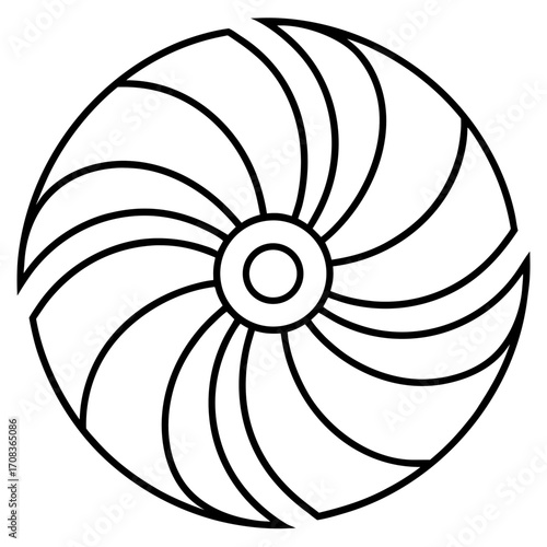 vector illustration of a snail
