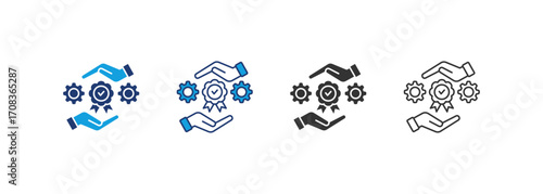 Quality Management Icon Set Multiple Style Collection