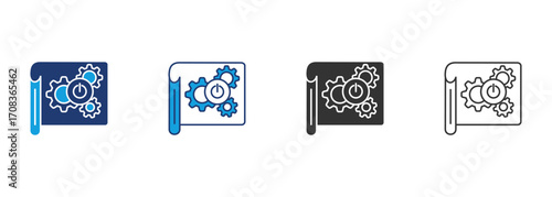 Plan Icon Set Multiple Style Collection