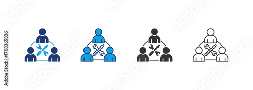 Support Icon Set Multiple Style Collection