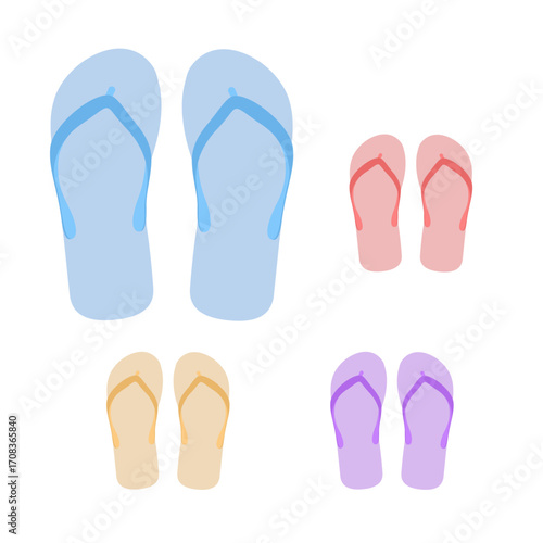 Colorful Collection of Flip Flops for Summer Fun.