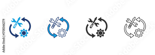 Service Icon Set Multiple Style Collection