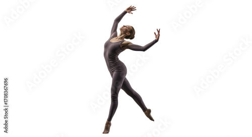 Isolated Dancer in Leotard