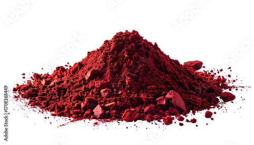 A pile of deep crimson powder