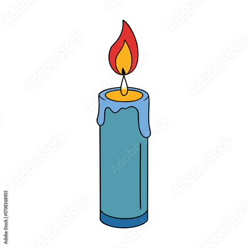 vector burning candle