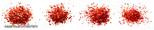 Wallpaper Mural An Element Set of A dynamic burst of spicy red chili flakes suspended in mid-air, with a finely milled pile of dry paprika resting below on Isolated Transparent Background Png Torontodigital.ca
