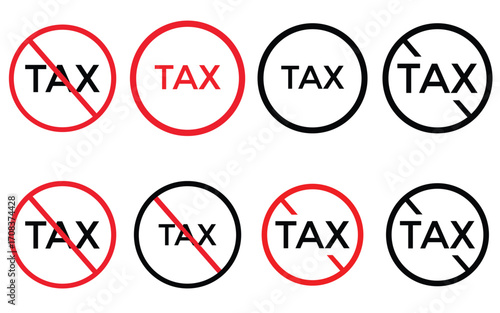 No tax sign isolated on white background . Free pay sign vector .