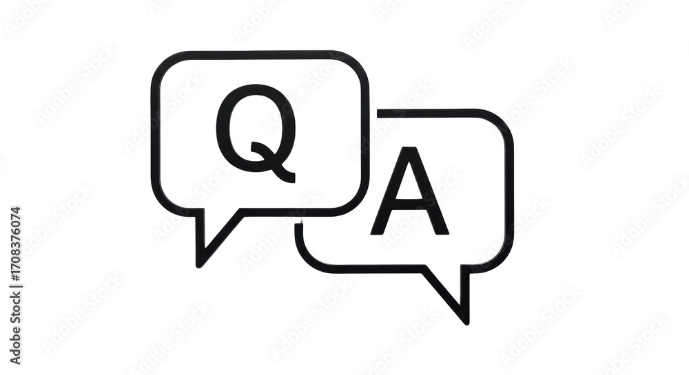 Fototapeta premium Isolated Question and Answer