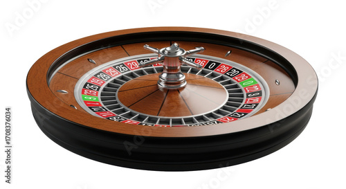 Cuadro en lienzo Isolated Roulette Wheel