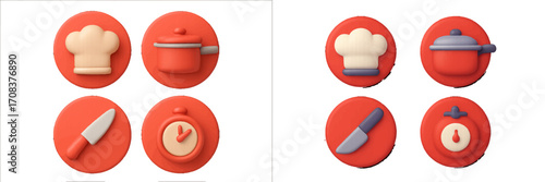 Fun kitchen-themed cooking game tokens designed for playful culinary activities and vibrant learning experiences