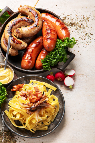German cuisine. Traditional food concept.