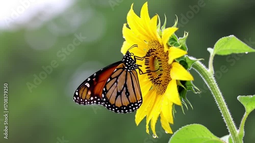 Monarch Butterfly on Sunflower
