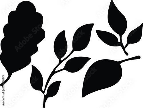 Art & IllustrationLeaves icon set.Environmental Leaves, natural, eco, vegan,vector symbol logo illustration line editable stroke design style isolated on white background and Natural pictogram icon se