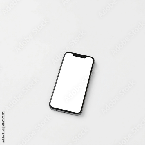 Sleek smartphone mockup on a clean background minimal modern electronic device presentation