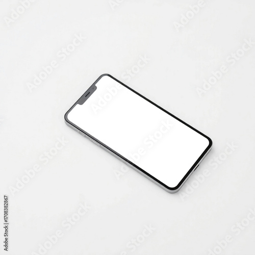 Modern smartphone mockup in clean minimal style high quality digital device showcase image