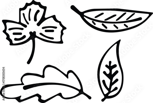 Art & IllustrationLeaves icon set.Environmental Leaves, natural, eco, vegan,vector symbol logo illustration line editable stroke design style isolated on white background and Natural pictogram icon se