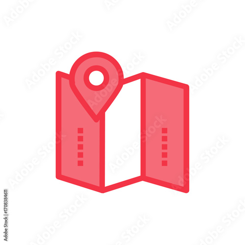 Location Pointer Icon on a Map Indicating a Specific Destination