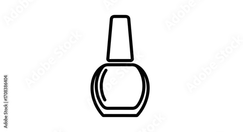 Black Outline Nail Polish Bottle Icon