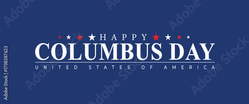 Happy Columbus day background banner Poster Post Design illustration