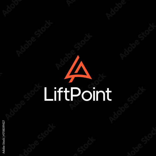 Letter LP logo design minimalist vector illustration