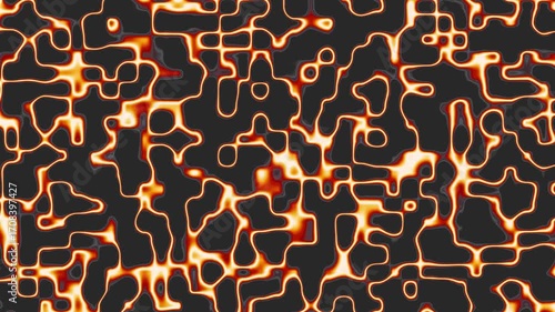 Digital mosaic wave field technology background. Abstract moving light wave block. Digital animated background