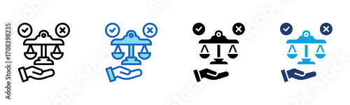 Ethics icon Multi Style Vector Illustration