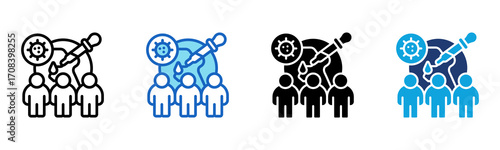 Epidemiology icon Multi Style Vector Illustration