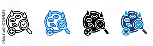 Hematology icon Multi Style Vector Illustration
