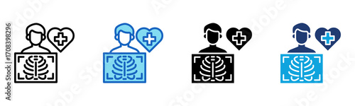 Radiology icon Multi Style Vector Illustration