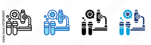 Pathology icon Multi Style Vector Illustration