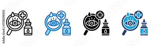 Ophthalmology icon Multi Style Vector Illustration
