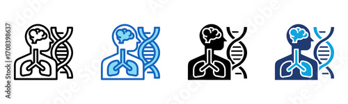 Physiology icon Multi Style Vector Illustration