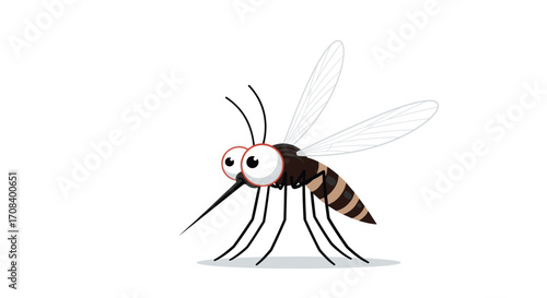 Cartoon Mosquito Insect Illustration.