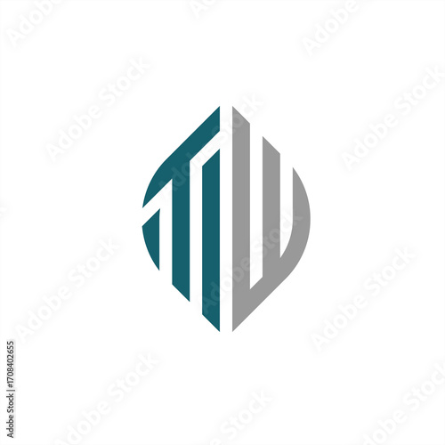 creative TW logo with blue and grey nuances
