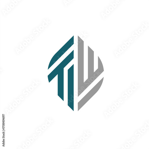 creative TW logo with blue and grey nuances