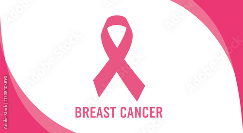 Symbol of hope and awareness for breast cancer support and research