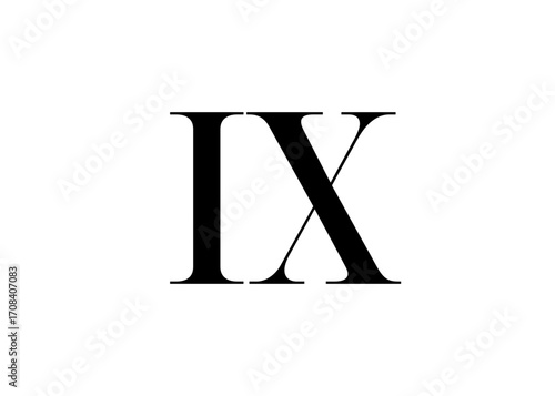 Roman numeral 9 - IX