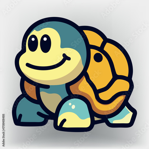 Cute Cartoon Turtle Character