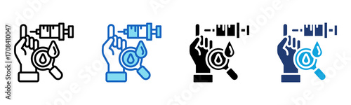 Blood Analysis icon Multi Style Vector Illustration